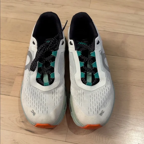 On Running Women's White and Mint Sneakers - Picture 3 of 10